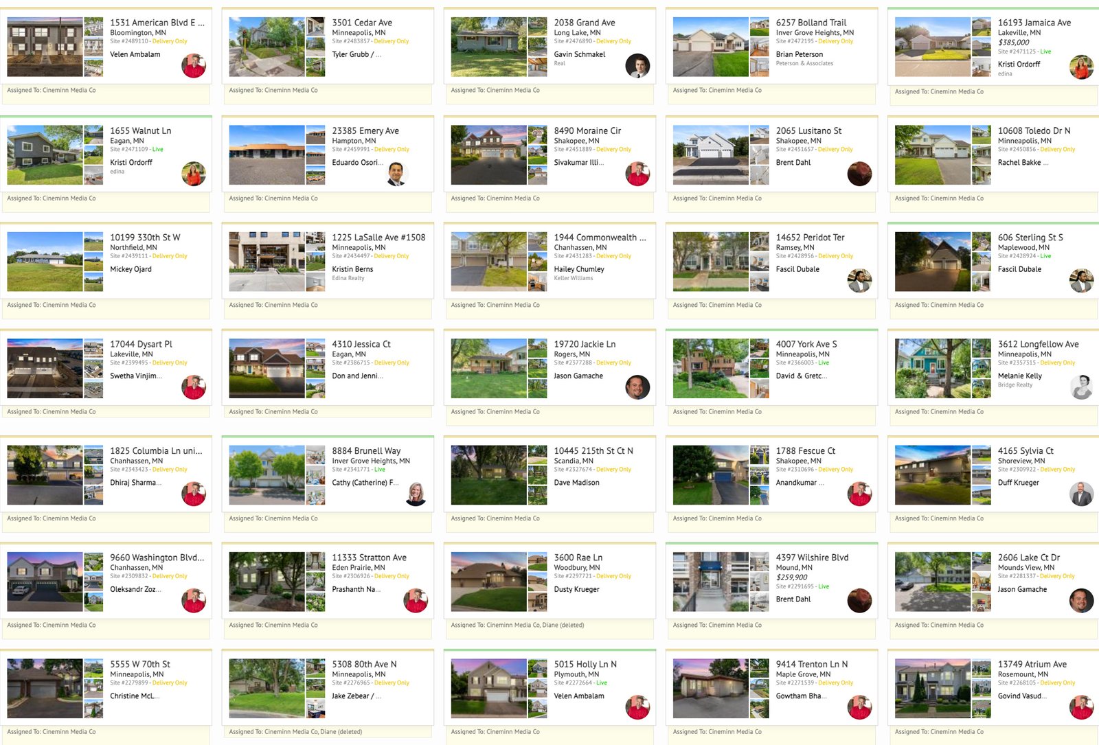 35 Properties Shot In One Week